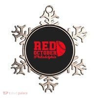Red October Philadelphia Skyline Retro Philly Cityscap Ornament thumb 0