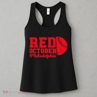 Red October Philadelphia Skyline Retro Philly Cityscap Women's Tank Top thumb 3