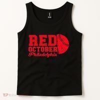 Red October Philadelphia Skyline Retro Philly Cityscap Tank Top thumb 2