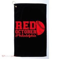 Red October Philadelphia Skyline Retro Philly Cityscap Golf Towel thumb 0
