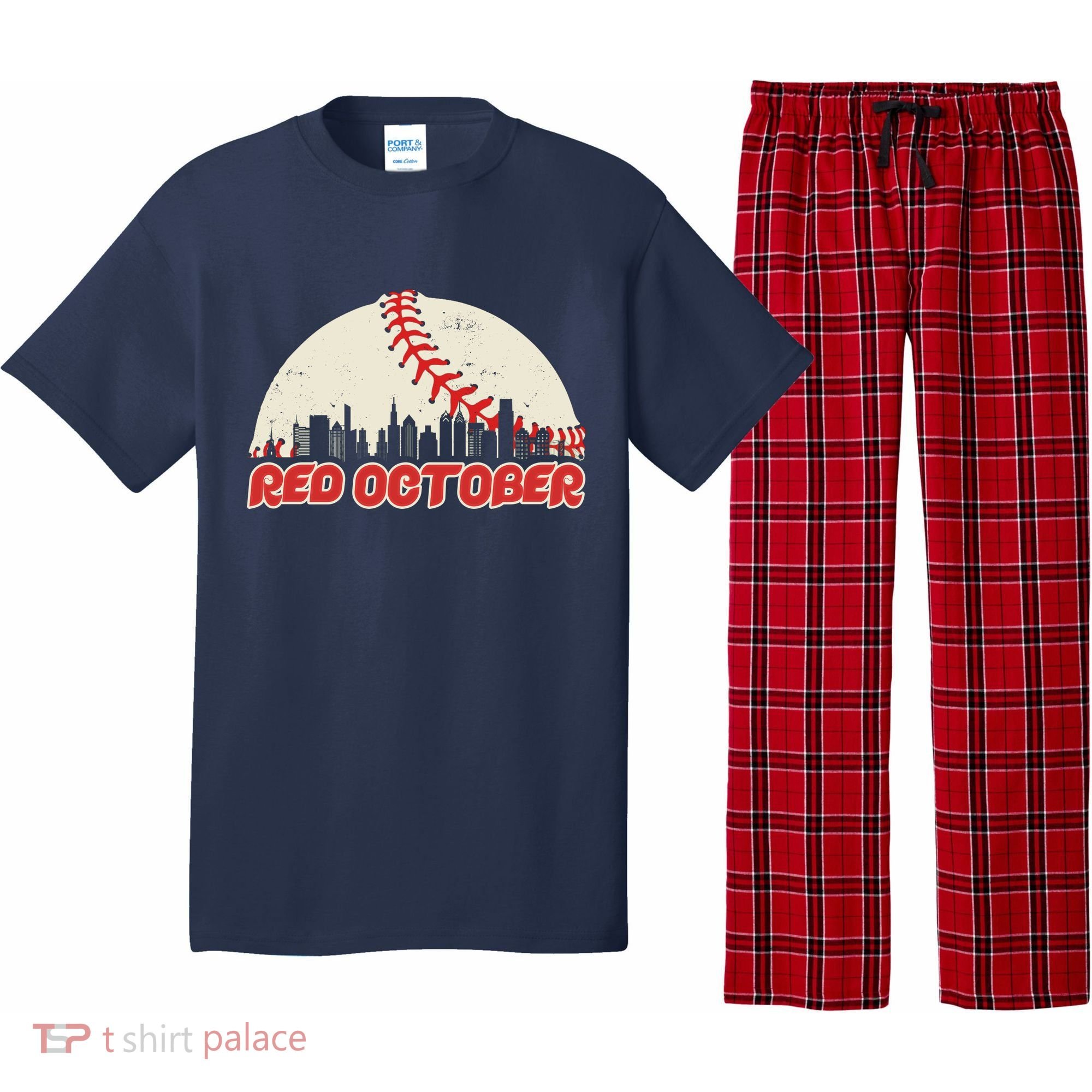 Red October Philadelphia Baseball Pajama Set