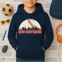 Red October Philadelphia Baseball Kids Hoodie thumb 2