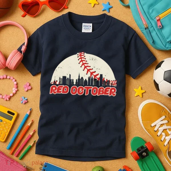 Red October Philadelphia Baseball Kids T-Shirt
