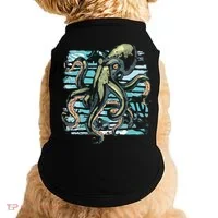 Retro Octopus Doggie Tank thumb 0