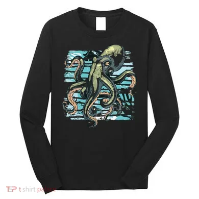 Retro Octopus Long Sleeve Shirt