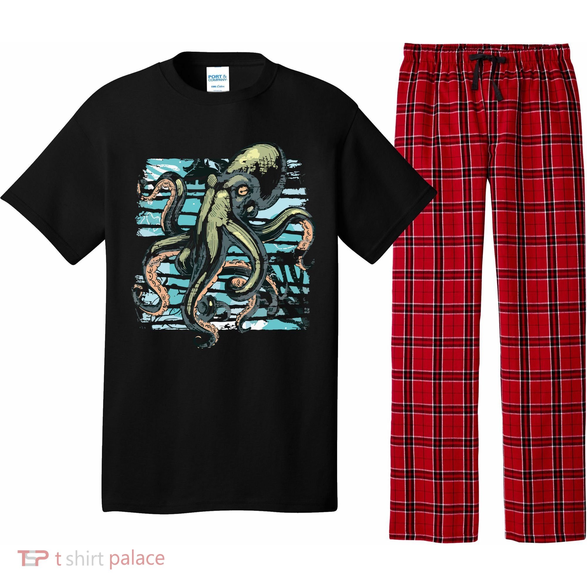 Retro Octopus Pajama Set