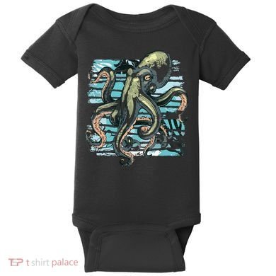 Retro Octopus Baby Bodysuit
