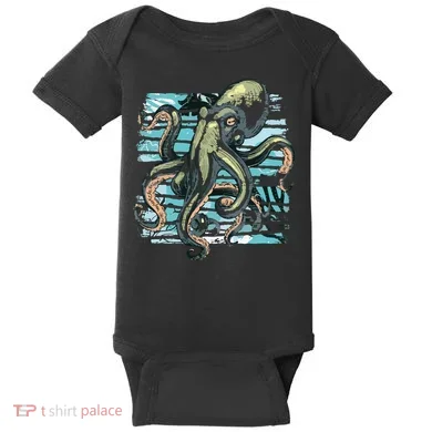 Retro Octopus Baby Bodysuit