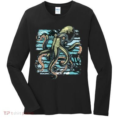Retro Octopus Women's Long Sleeve Shirt