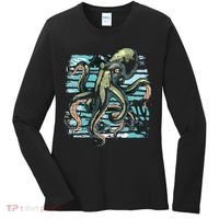 Retro Octopus Women's Long Sleeve Shirt thumb 0