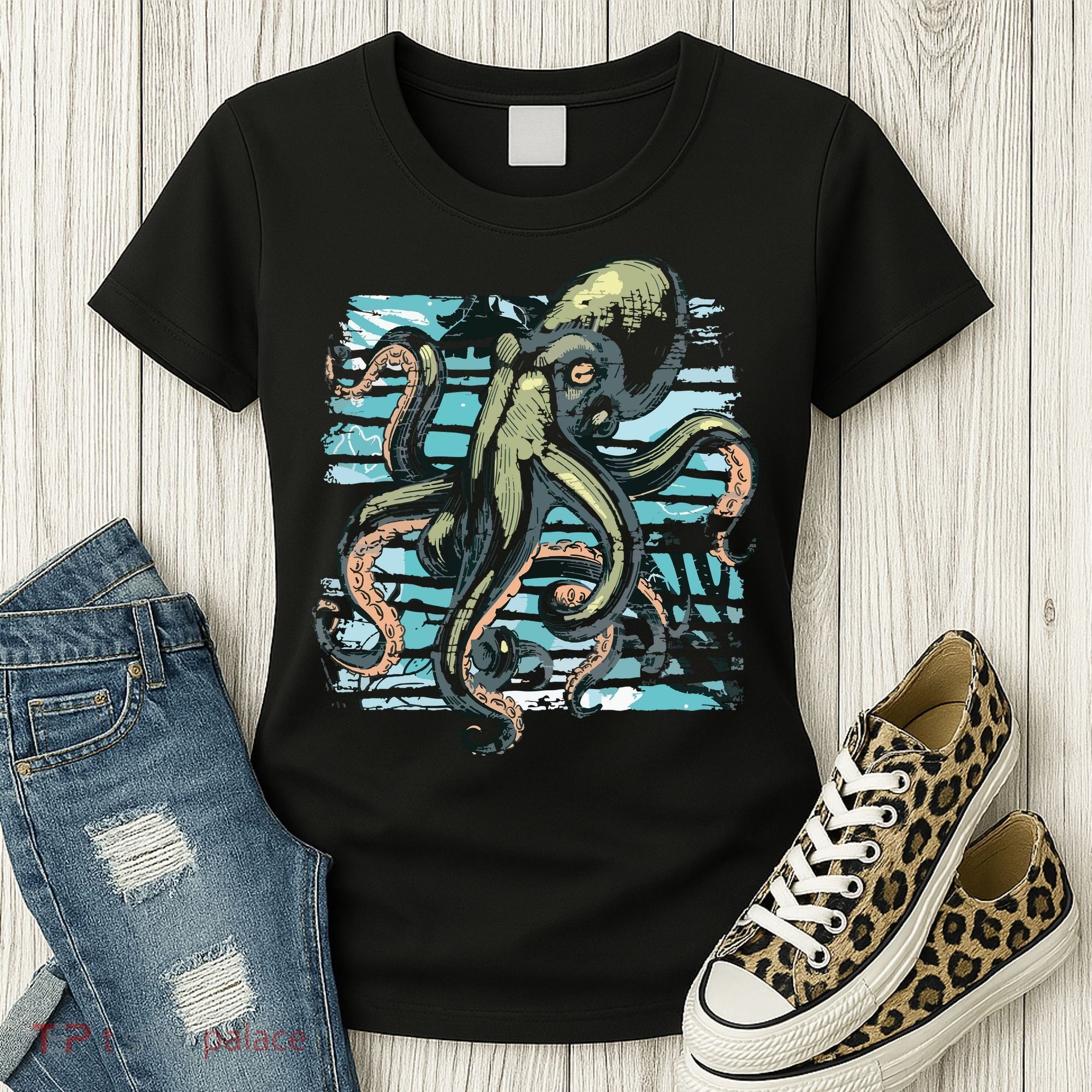 Retro Octopus Women's T-Shirt