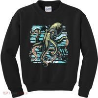 Retro Octopus Kids Sweatshirt thumb 0
