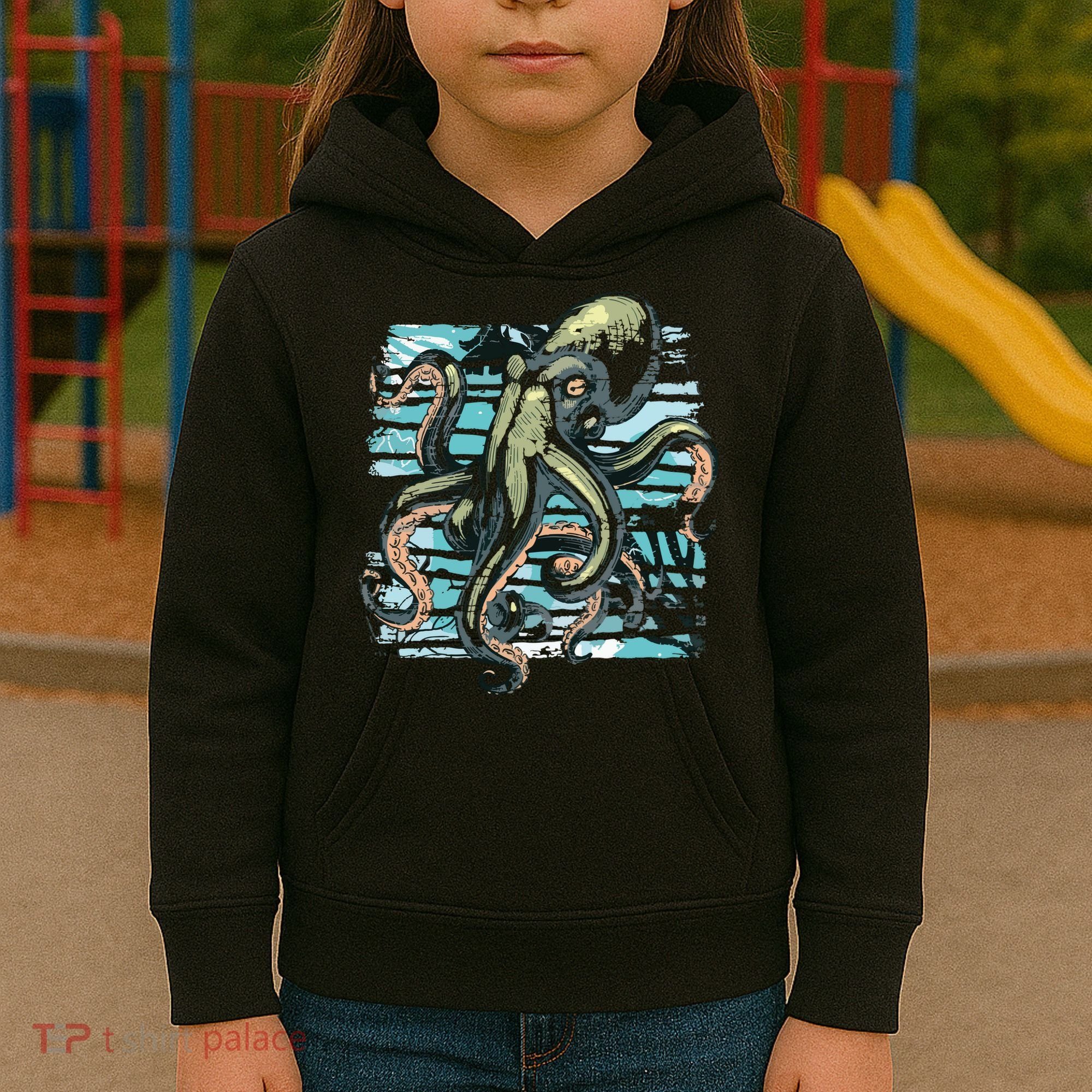 Retro Octopus Kids Hoodie