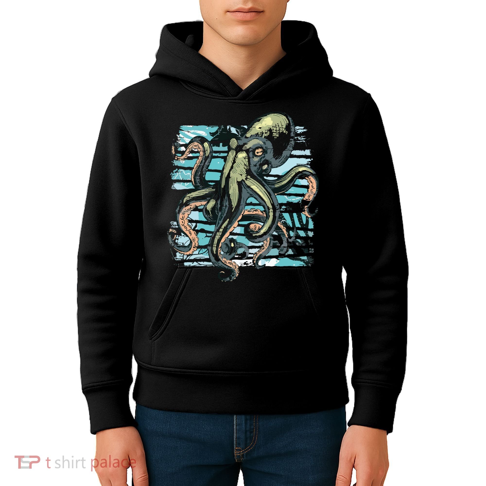 Retro Octopus Kids Hoodie