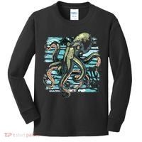 Retro Octopus Kids Long Sleeve Shirt thumb 0