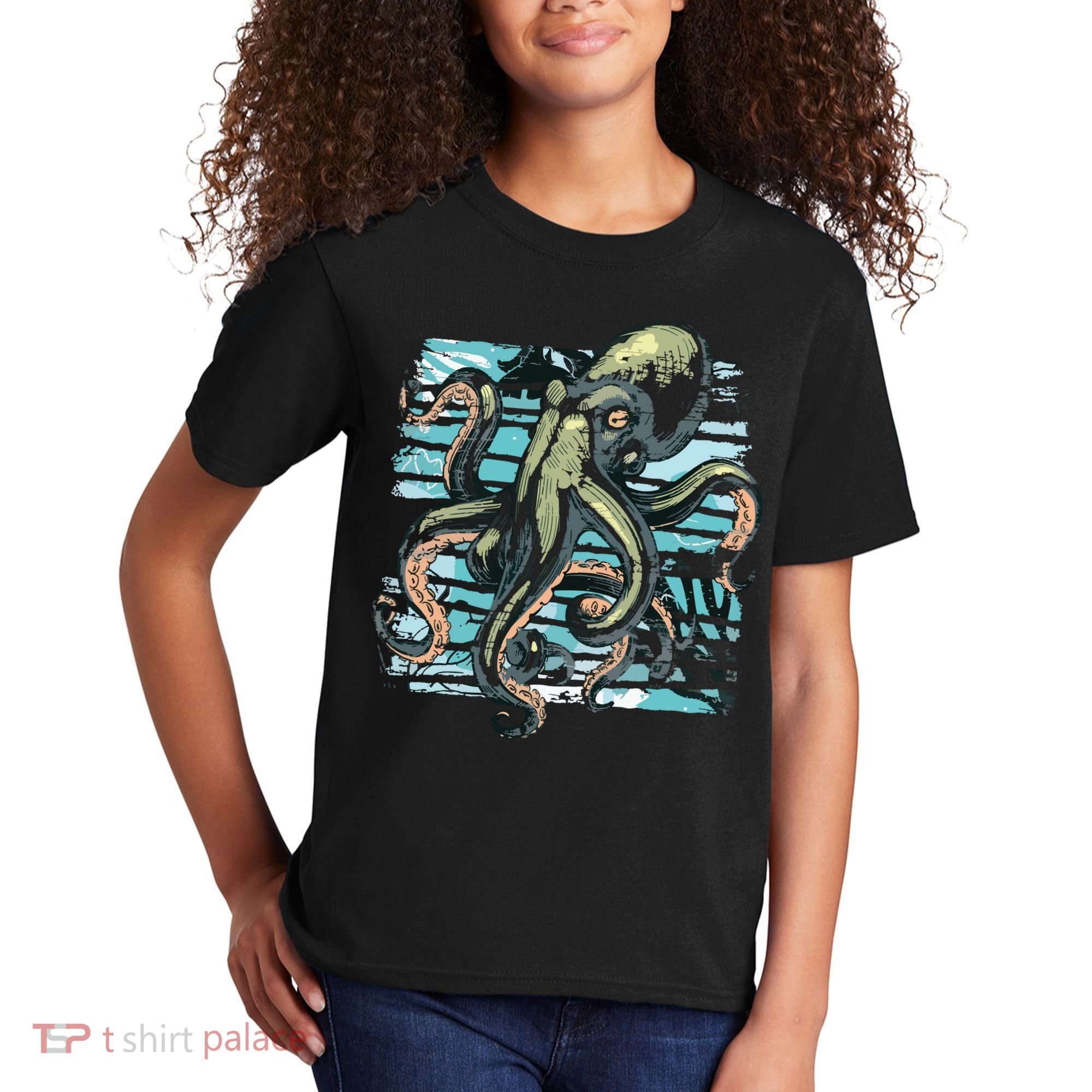 Retro Octopus Kids T-Shirt