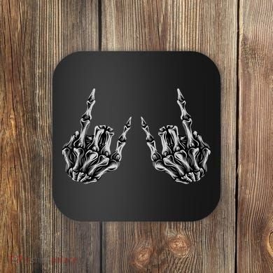 Rock On Rock Star Skeleton Hands Coaster