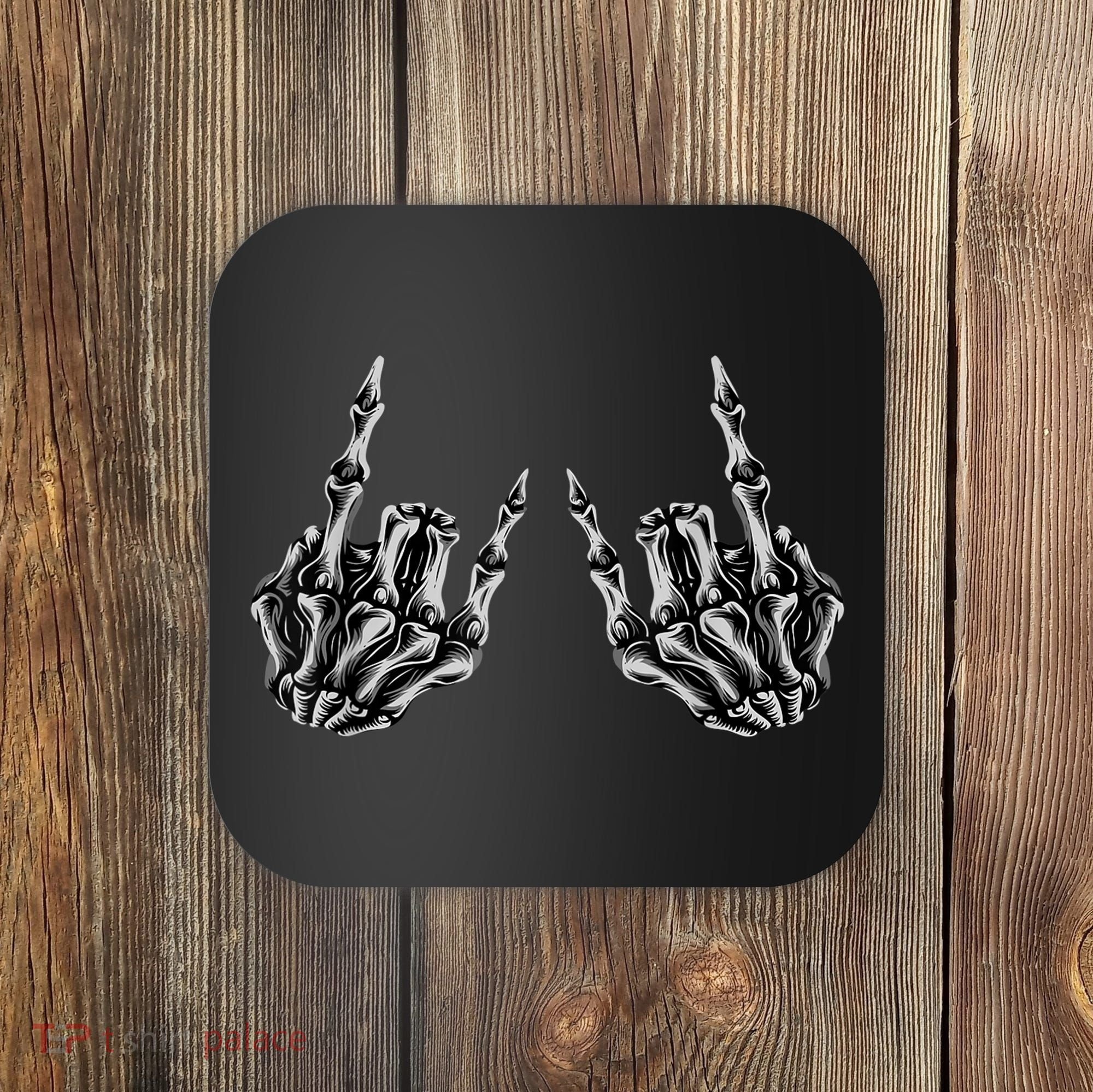Rock On Rock Star Skeleton Hands Coaster