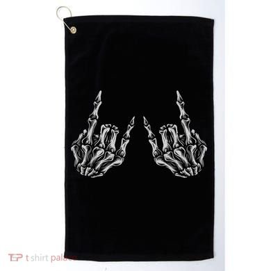 Rock On Rock Star Skeleton Hands Golf Towel
