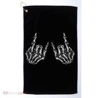 Rock On Rock Star Skeleton Hands Golf Towel thumb 0