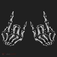 Rock On Rock Star Skeleton Hands Golf Towel thumb 3