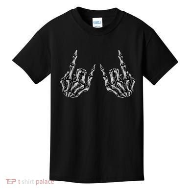 Rock On Rock Star Skeleton Hands Kids T-Shirt