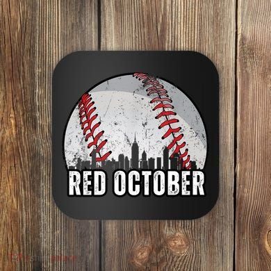 Red October Retro Vintage Coaster