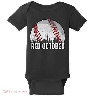 Red October Retro Vintage Baby Bodysuit