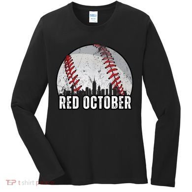 Red October Retro Vintage Women's Long Sleeve Shirt