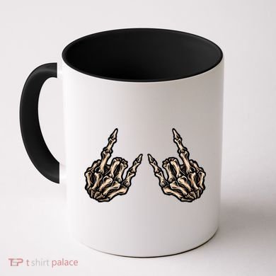 Rock On Rock Star Skeleton Hands Rock And Roll Music Vibes Meaningful Gift Coffee Mug