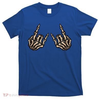 Rock On Rock Star Skeleton Hands Rock And Roll Music Vibes Meaningful Gift T-Shirt