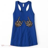 Rock On Rock Star Skeleton Hands Rock And Roll Music Vibes Meaningful Gift Women's Tank Top thumb 0