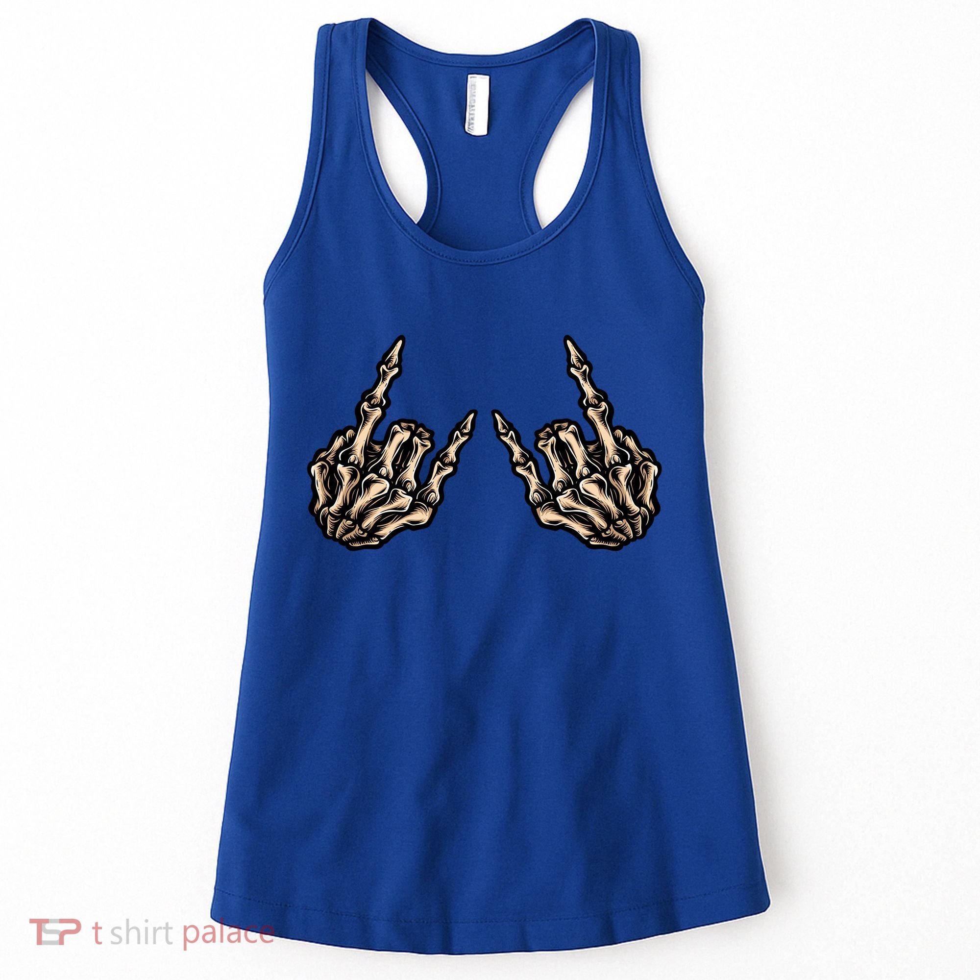 Rock On Rock Star Skeleton Hands Rock And Roll Music Vibes Meaningful Gift Women's Tank Top