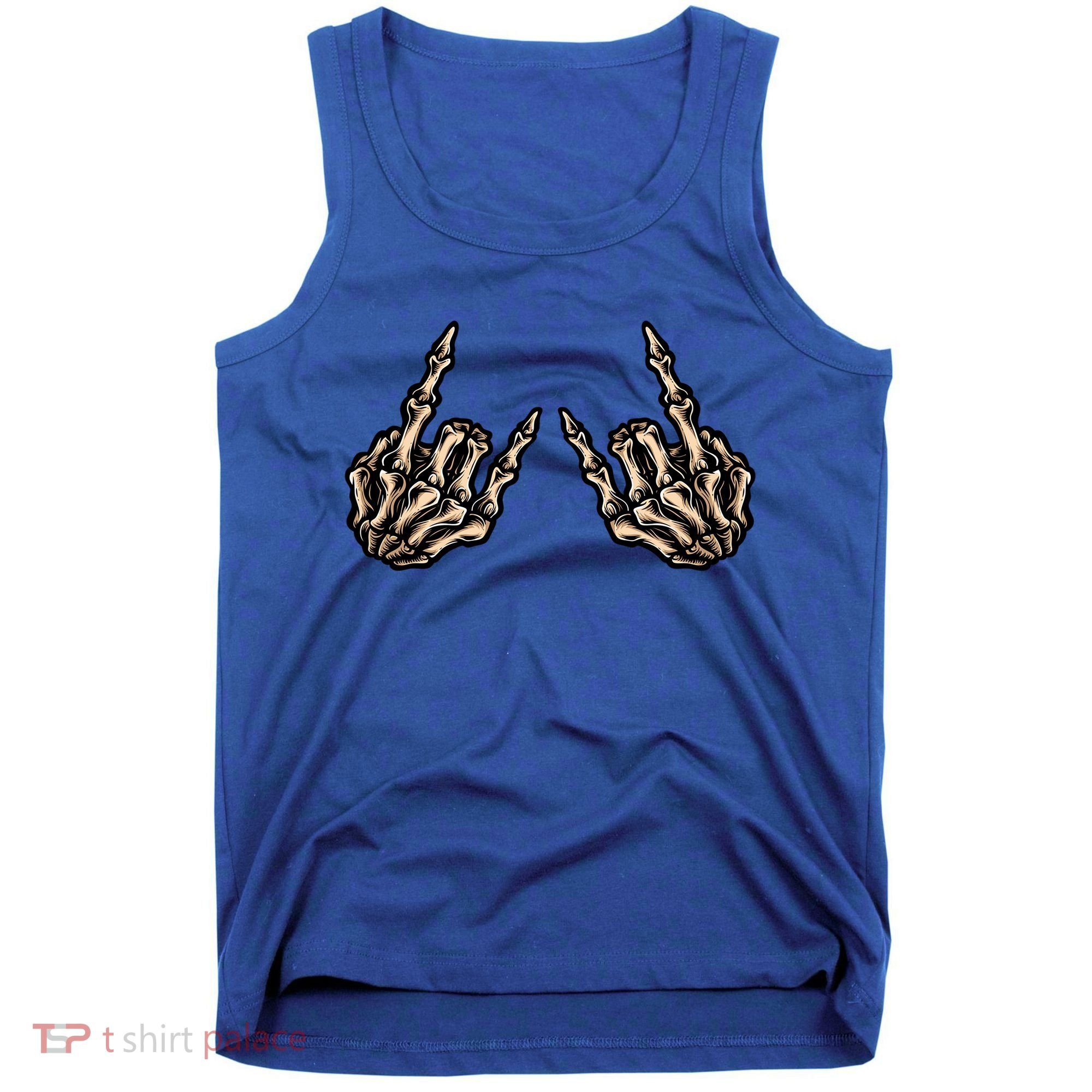 Rock On Rock Star Skeleton Hands Rock And Roll Music Vibes Meaningful Gift Tank Top