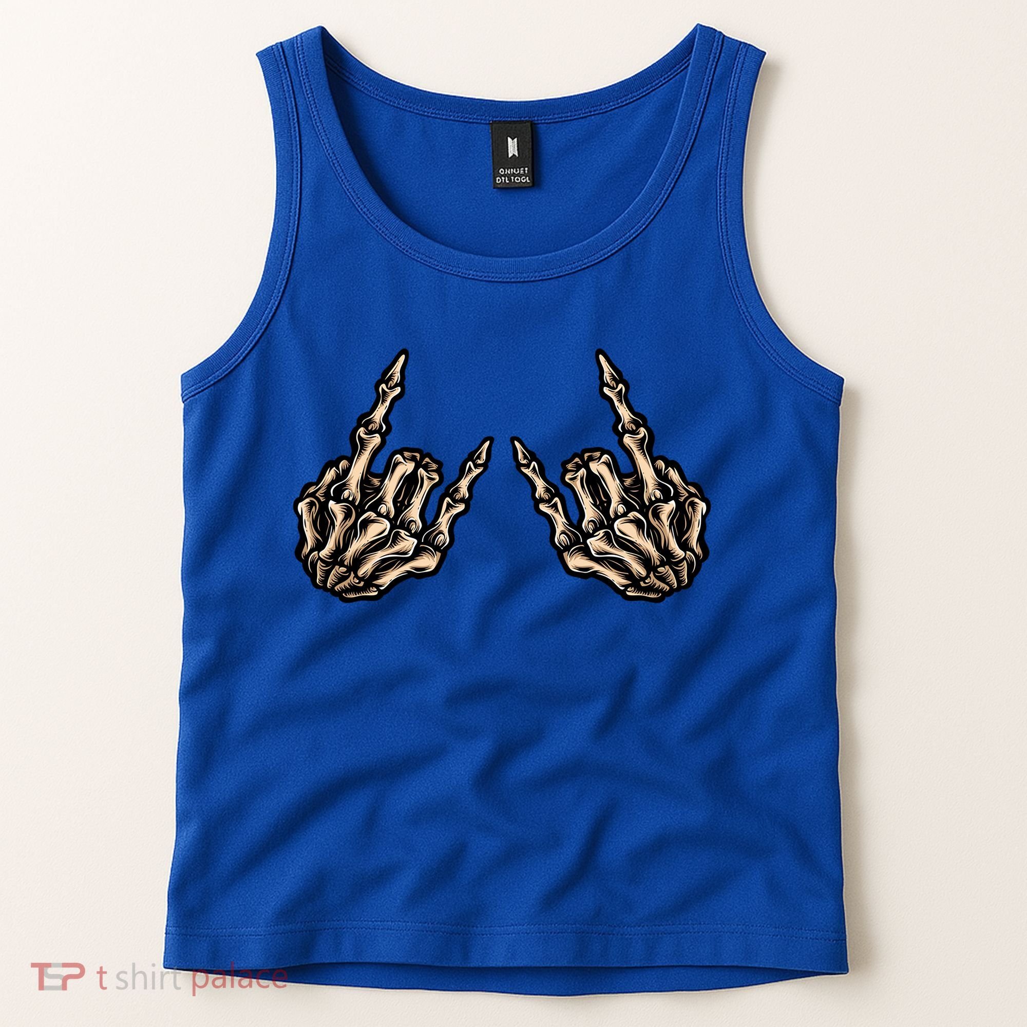 Rock On Rock Star Skeleton Hands Rock And Roll Music Vibes Meaningful Gift Tank Top