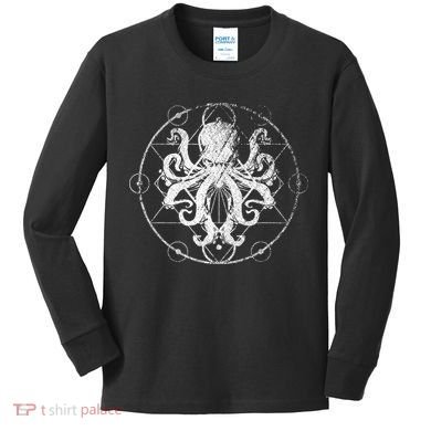 Retro Octopus Kids Long Sleeve Shirt