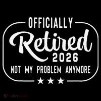 Retro Officially Retired 2026 Not My Problem Anymore Ornament thumb 1
