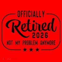 Retro Officially Retired 2026 Not My Problem Anymore Santa Hat thumb 1