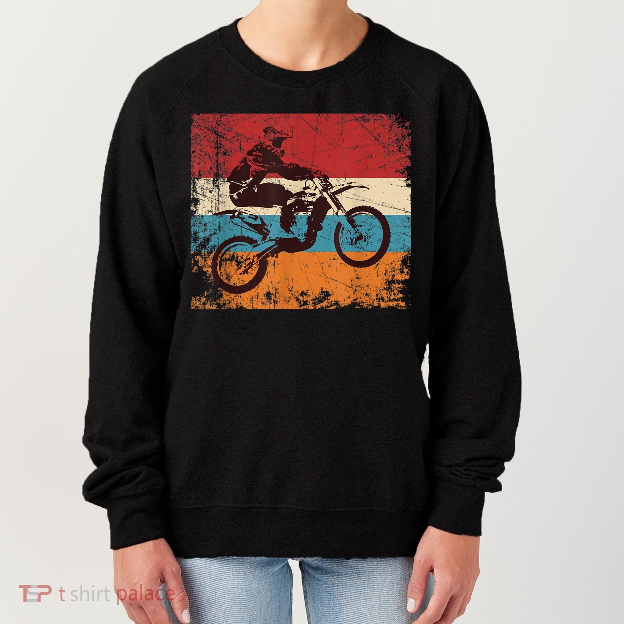 Retro Off Road Motorcycle Motocross Enduro Women's Sweatshirt
