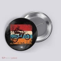 Retro Off Road Motorcycle Motocross Enduro Button thumb 0