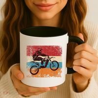 Retro Off Road Motorcycle Motocross Enduro Coffee Mug thumb 3