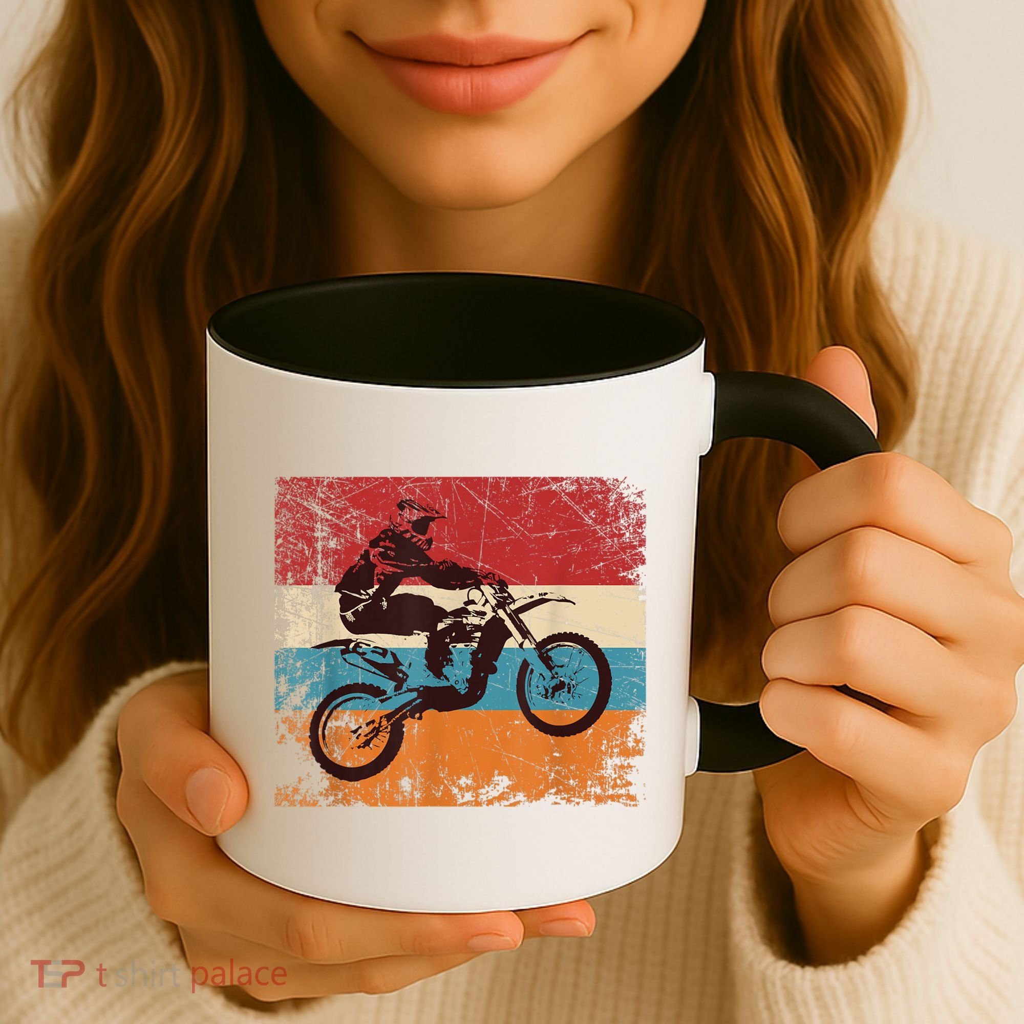 Retro Off Road Motorcycle Motocross Enduro Coffee Mug