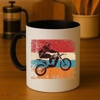 Retro Off Road Motorcycle Motocross Enduro Coffee Mug thumb 4