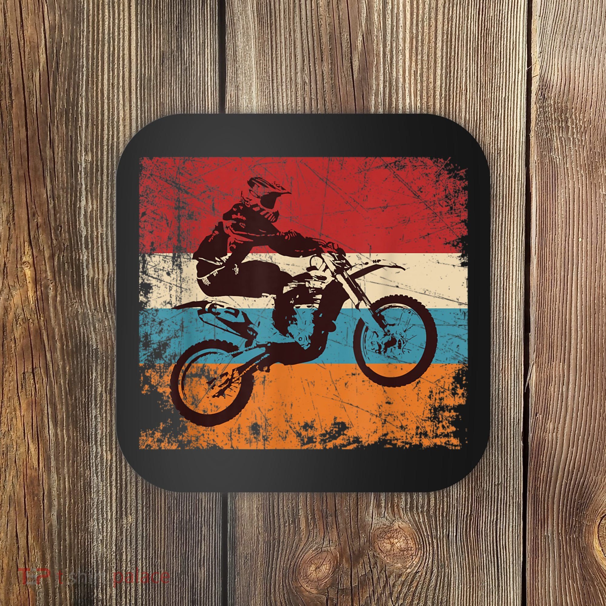 Retro Off Road Motorcycle Motocross Enduro Coaster