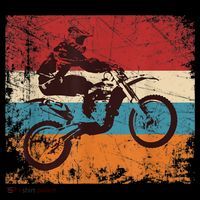 Retro Off Road Motorcycle Motocross Enduro Women's Hoodie thumb 2