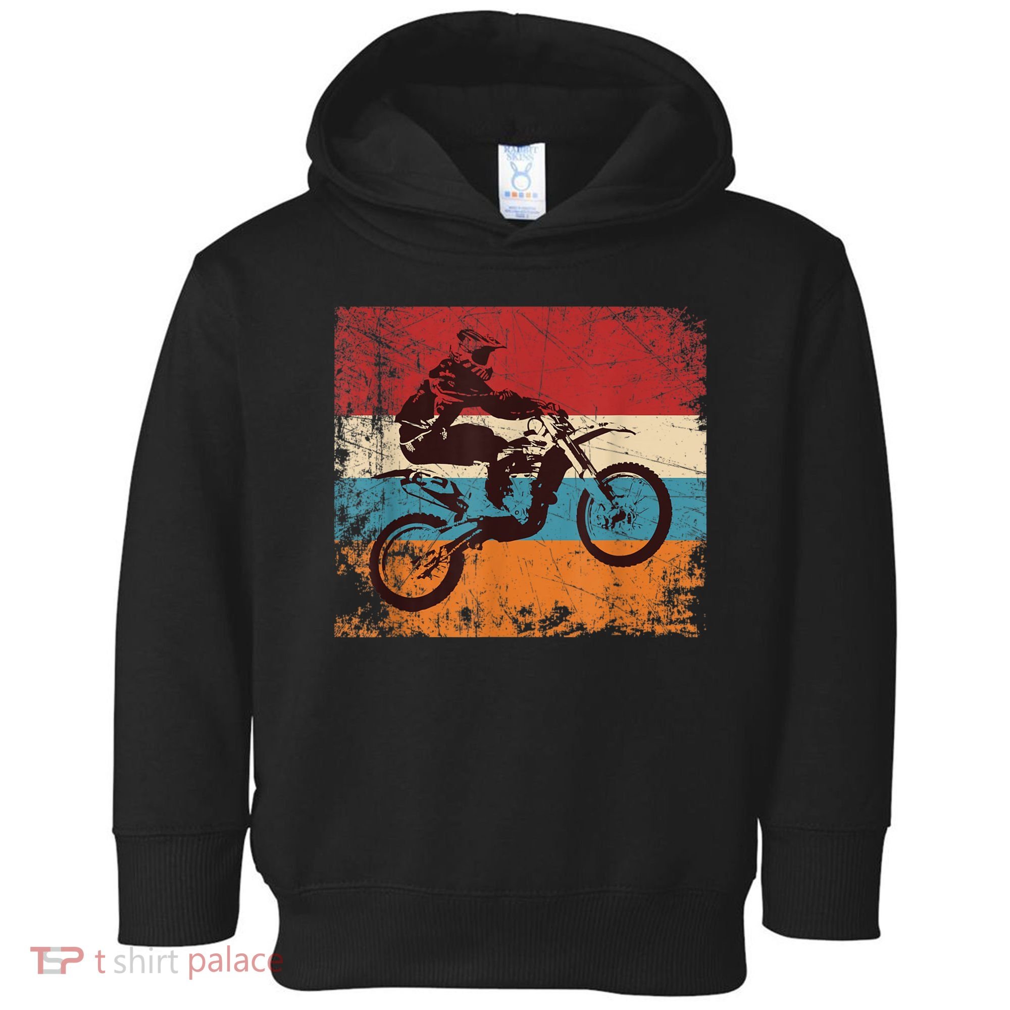 Retro Off Road Motorcycle Motocross Enduro Toddler Hoodie