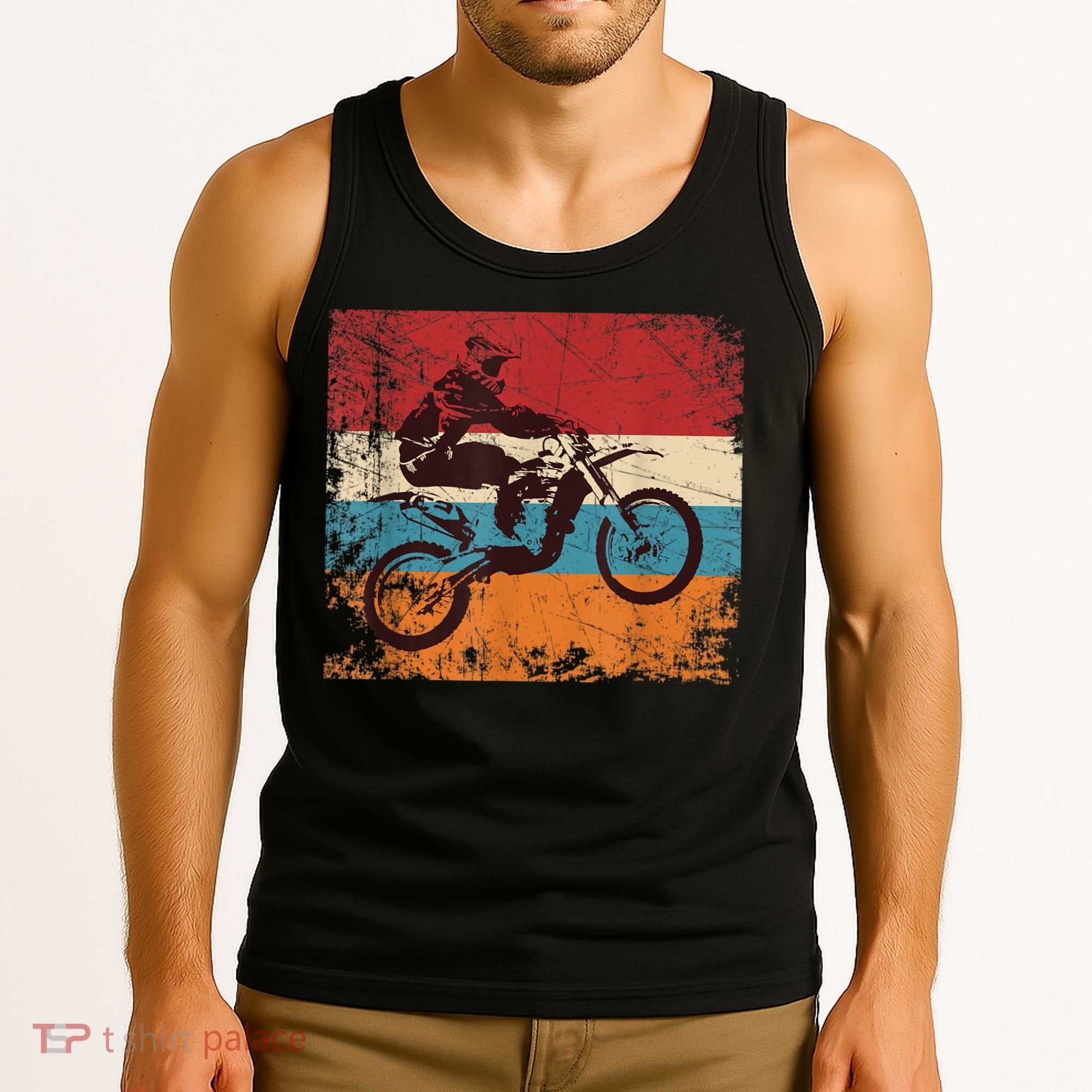 Retro Off Road Motorcycle Motocross Enduro Tank Top