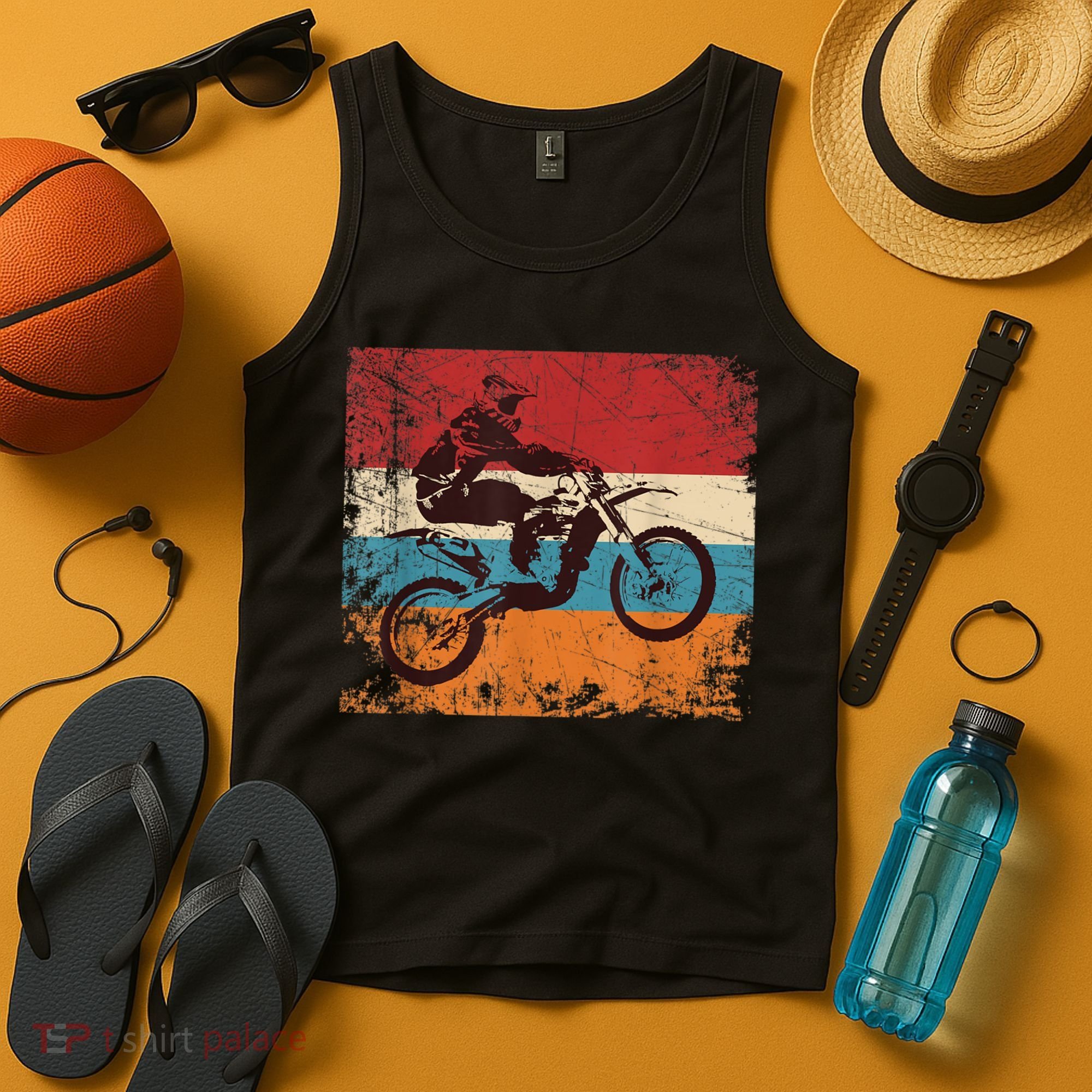 Retro Off Road Motorcycle Motocross Enduro Tank Top