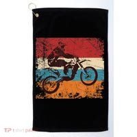 Retro Off Road Motorcycle Motocross Enduro Golf Towel thumb 0