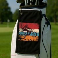 Retro Off Road Motorcycle Motocross Enduro Golf Towel thumb 2